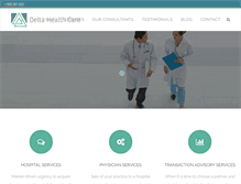 Tablet Screenshot of deltahealthcare.com